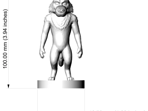 Wolf 3D Printable Figurine 3D Print Model