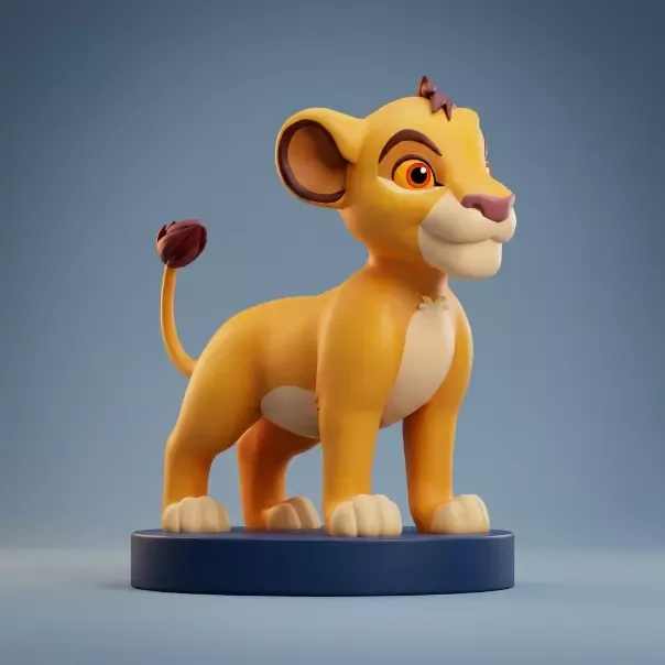 Simba Printable Figurine 3D print model 3D Print Model .c4d .max .obj .3ds .fbx .stl .blend