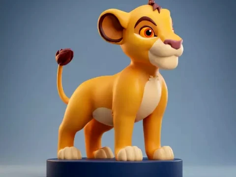 Simba Printable Figurine 3D print model Model Cetak 3D