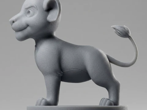 Simba Printable Figurine 3D print model 3D Print Model