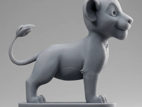 Simba Printable Figurine 3D print model 3D Print Model