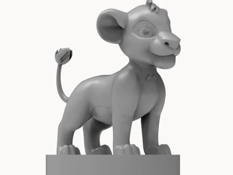 Simba Printable Figurine 3D print model 3D Print Model