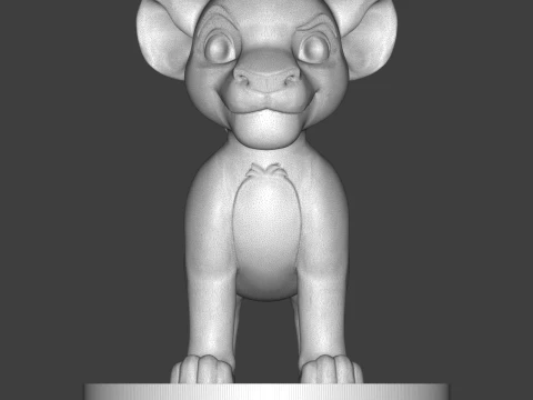 Simba Printable Figurine 3D print model 3D Print Model