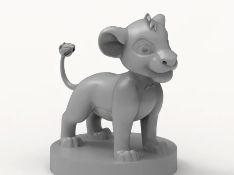Simba Printable Figurine 3D print model 3D Print Model