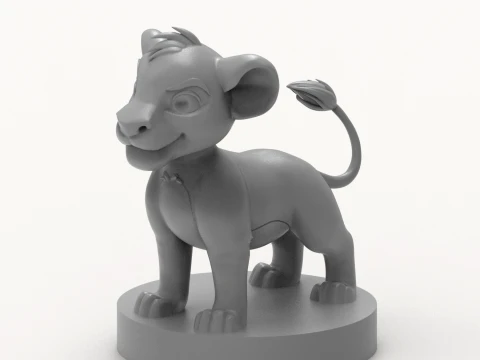 Simba Printable Figurine 3D print model 3D Print Model