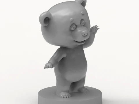 Bear 3D Printable Figurine 3D Print Model