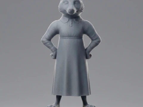 Fox 3D Printable Figurine 3D Print Model
