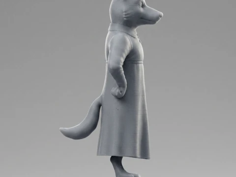 Fox 3D Printable Figurine 3D Print Model