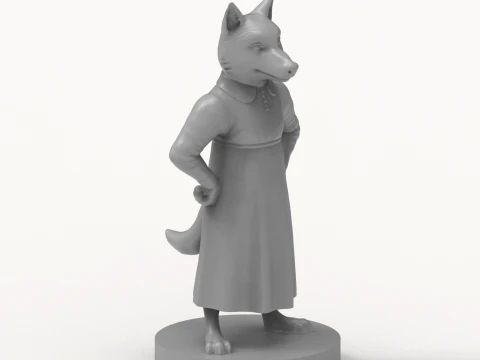 Fox 3D Printable Figurine 3D Print Model