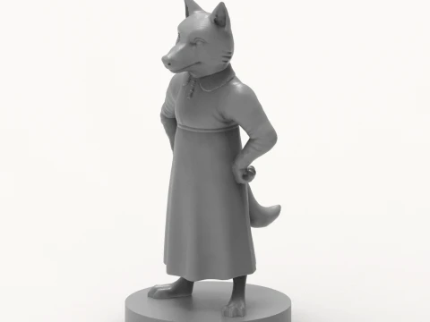 Fox 3D Printable Figurine 3D Print Model