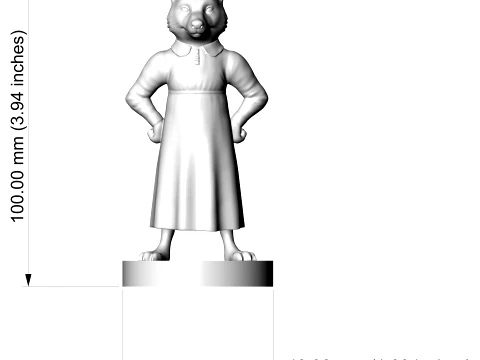 Fox 3D Printable Figurine 3D Print Model