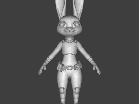 Judy Hopps 3D Printable Figurine 3D Print Model