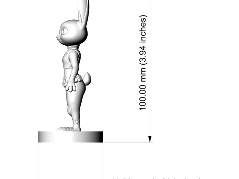 Judy Hopps 3D Printable Figurine 3D Print Model