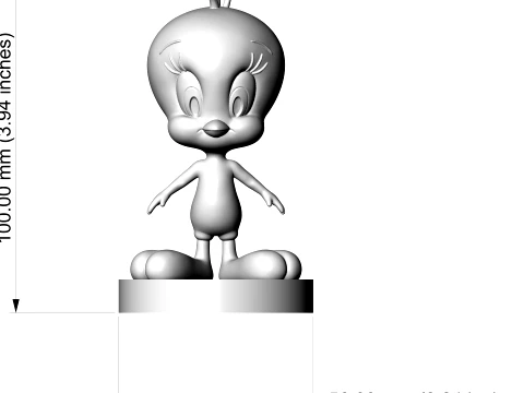 Tweety 3D Printable Figurine 3D Print Model