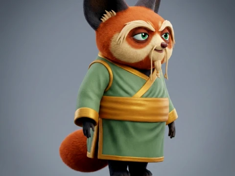 Shifu Kung Fu Panda 3D Printable Figure Model Cetak 3D
