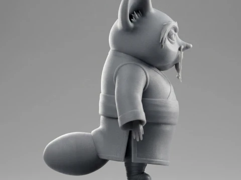 Shifu Kung Fu Panda 3D Printable Figure 3D Print Model