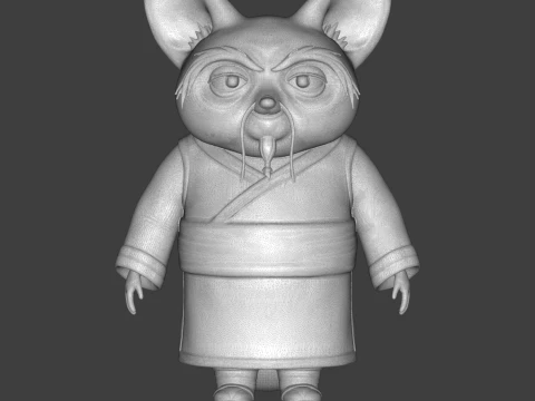 Shifu Kung Fu Panda 3D Printable Figure 3D Print Model