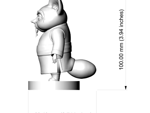 Shifu Kung Fu Panda 3D Printable Figure 3D Print Model