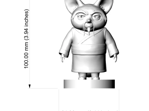 Shifu Kung Fu Panda 3D Printable Figure 3D Print Model