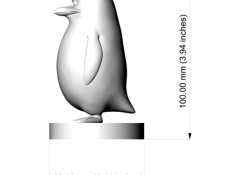 Penguin 3D Printable Figure 3D Print Model
