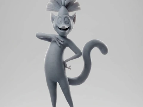 King Julien 3D Printable Figure 3D Print Model