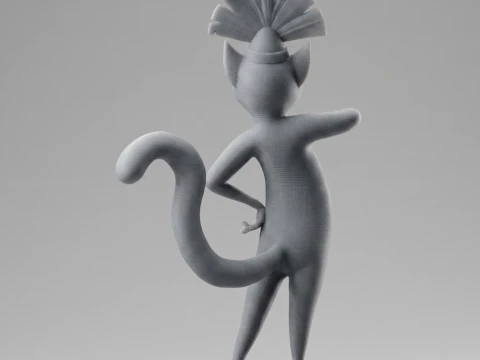 King Julien 3D Printable Figure 3D Print Model