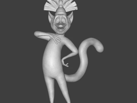 King Julien 3D Printable Figure 3D Print Model
