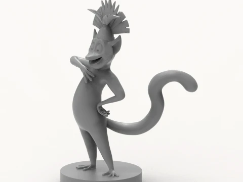 King Julien 3D Printable Figure 3D Print Model