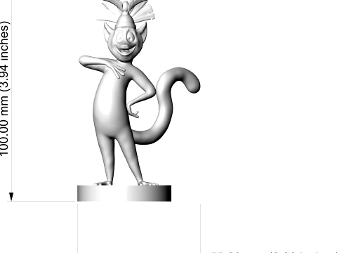 King Julien 3D Printable Figure 3D Print Model