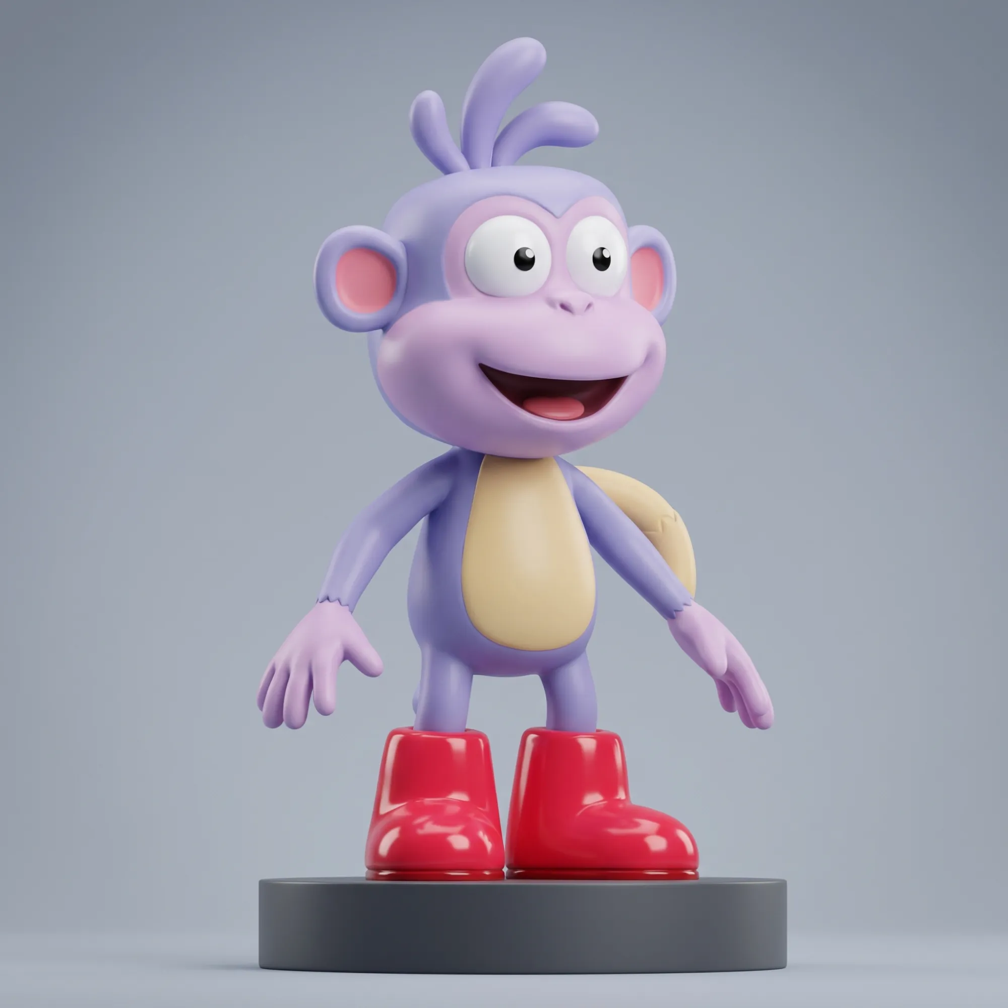 Monkey Dora 3D Printable Figure 3D Print Model .c4d .max .obj .3ds .fbx .stl .blend 