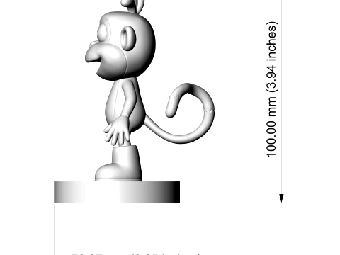 Monkey Dora 3D Printable Figure 3D Print Model