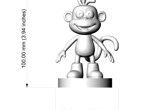 Monkey Dora 3D Printable Figure 3D Print Model