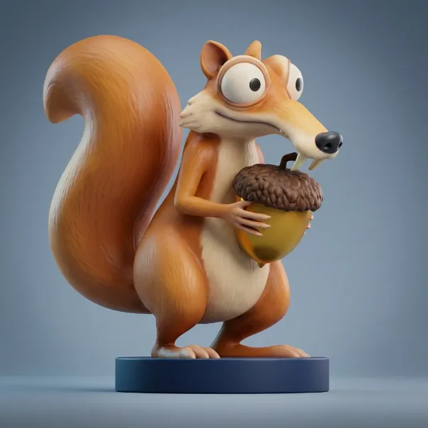 Scrat 3D Printable Figure 3D Print Model .c4d .max .obj .3ds .fbx .stl .blend 