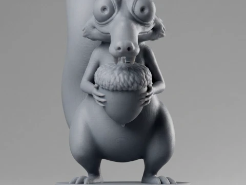 Scrat 3D Printable Figure 3D Print Model