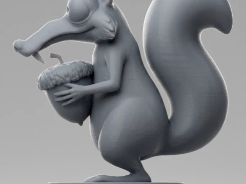 Scrat 3D Printable Figure 3D Print Model