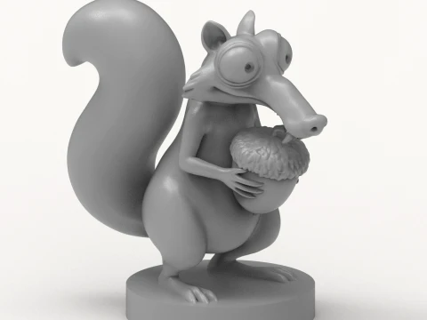 Scrat 3D Printable Figure 3D Print Model