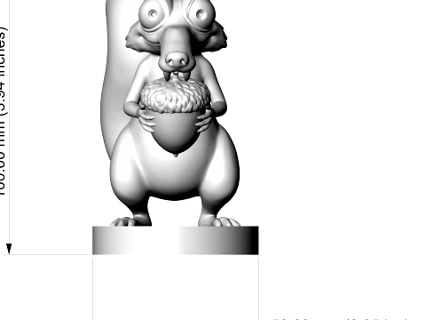 Scrat 3D Printable Figure 3D Print Model