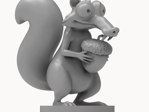 Scrat 3D Printable Figure 3D Print Model