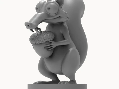 Scrat 3D Printable Figure 3D Print Model