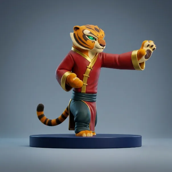 Kung Fu Panda 3D Printable 3D Print Model .c4d .max .obj .3ds .fbx .stl .blend