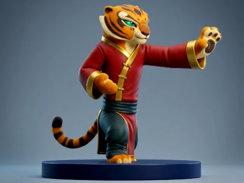 Kung Fu Panda 3D Printable Model Cetak 3D
