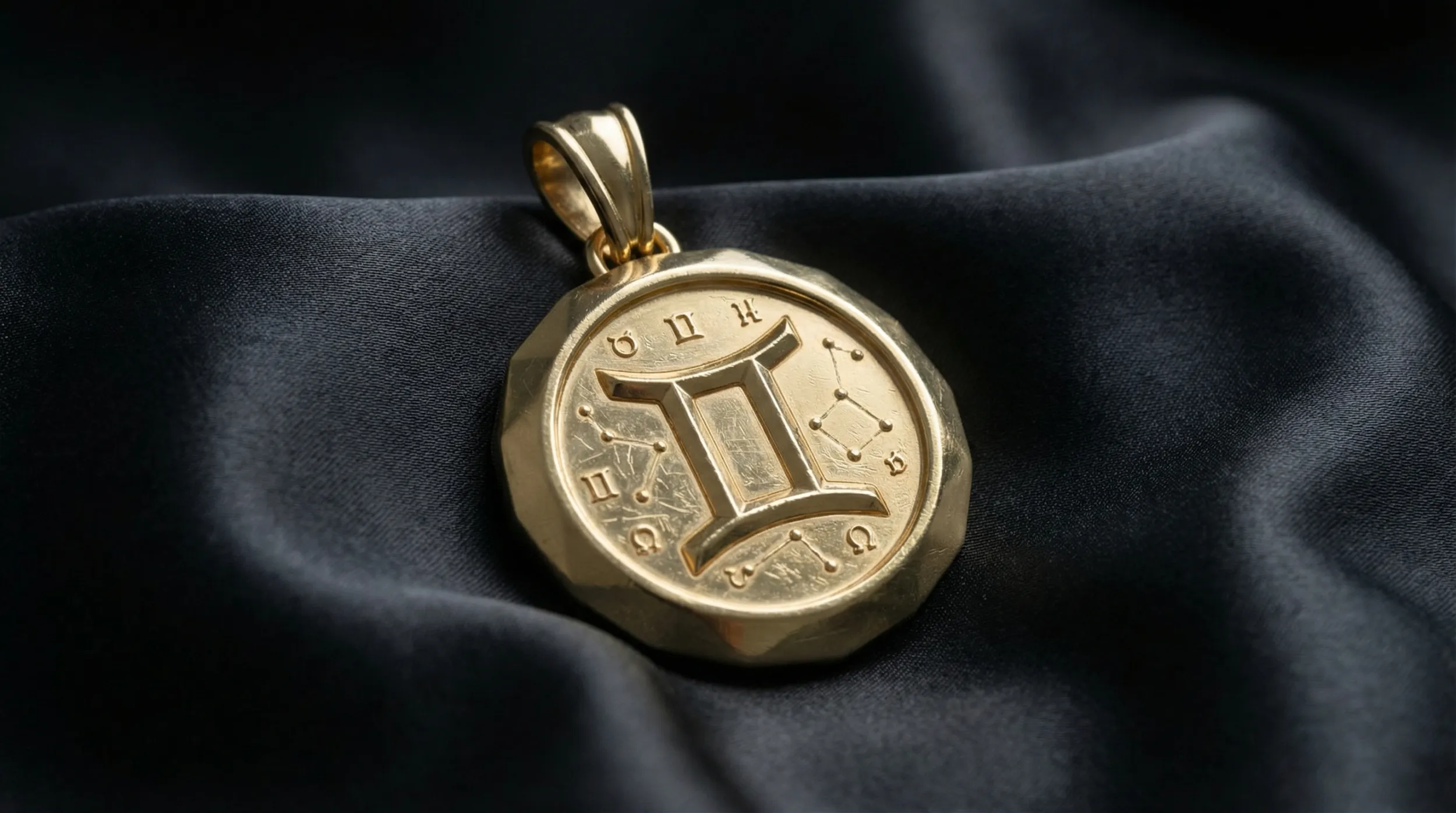 Gemini Faceted Zodiac Medallion Pendant 3D Print Model .c4d .max .obj .3ds .fbx .stl .blend 