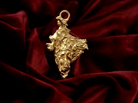 India Topographic Map Pendant 3D Принт Модель