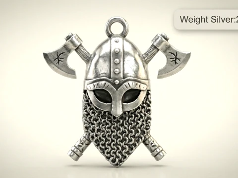 Viking Pendant 3D Print Model