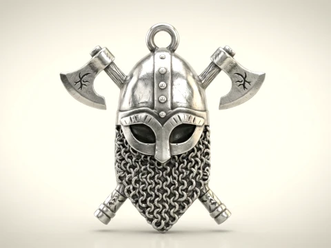 Viking Pendant 3D Print Model