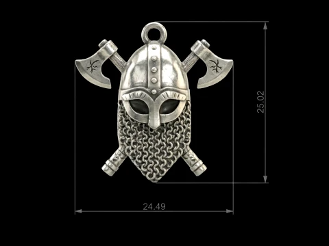 Viking Pendant 3D Print Model