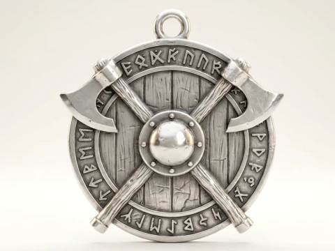 Viking Pendant 3D Print Model