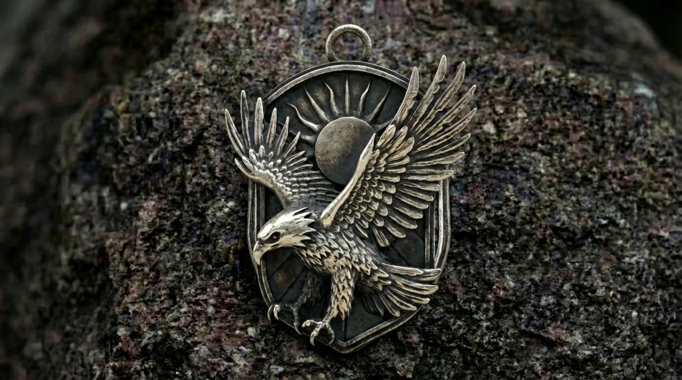 Eagle Sun Flight Pendant 3D Print Model .c4d .max .obj .3ds .fbx .stl .blend 