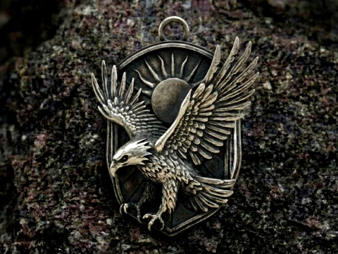 Eagle Sun Flight Pendant 3D Принт Модель