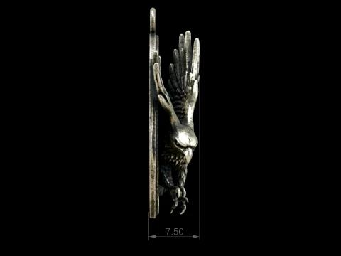 Eagle Sun Flight Pendant 3D Print Model